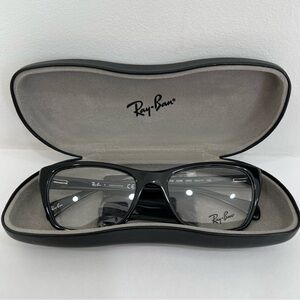 Ray Ban RB 5298 2000 53 17 135 Black RX Eyeglass Frames w/ Case & Clothe